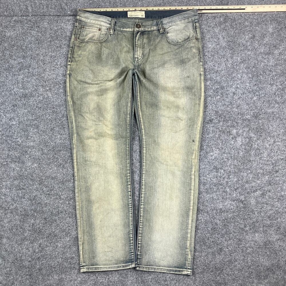 Ecko Unltd Jeans Mens Size 40‎ Slim Fit Blue Faded Wash Denim Streetwear Casual